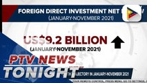 BSP: FDI sustains growth trajectory in January-November 2021