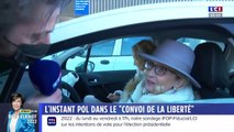 Une automobiliste interviewée sur le convoi de la liberté dérape complètement