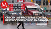 Protestas anticonfinamiento en Canadá dan impulso a movilizaciones en en el mundo