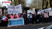 Sheffield Girls High School teachers strike picket line