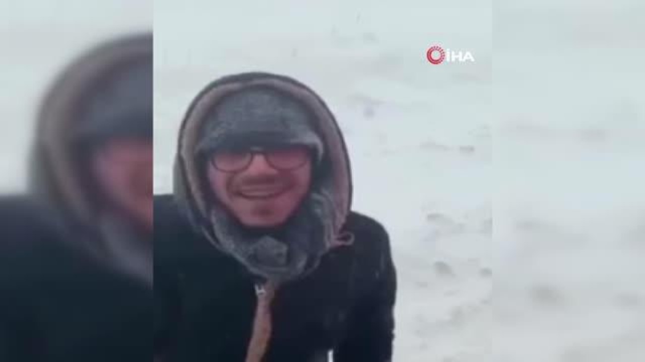 Dondurucu soğukta yürekleri ısıtan görüntü