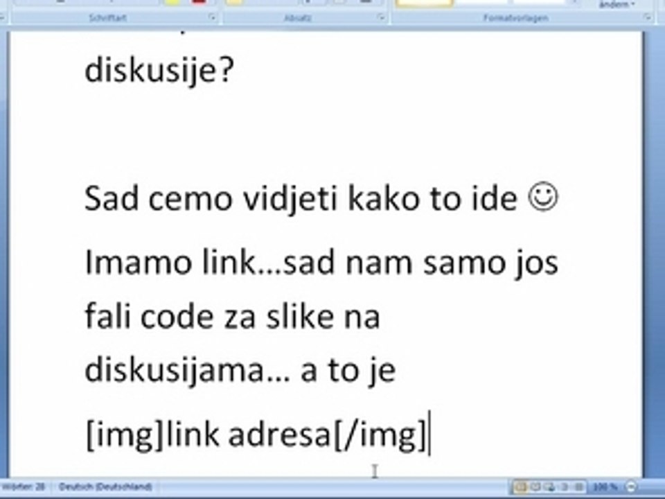 kako postaviti sliku na diskusije