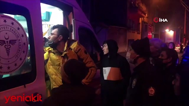 Alevlerden kurtulmaya çalışan genç kız üçüncü kattan atladı