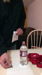 Boy Bamboozled by Water Bottle Penny Prank