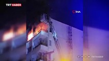 Antalya'da bina yangını: Çatıda mahsur kalan iki kişi kurtarıldı