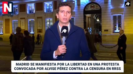Manifestación de Alvise Pérez en Madrid contra la censura en rrss