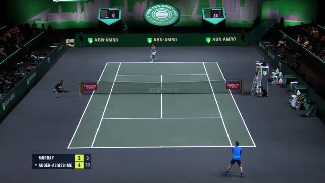 Rotterdam - Auger-Aliassime très solide contre Murray