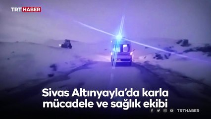 Yolu kapanan köydeki hasta için seferber oldular