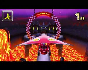 Nintendo 3DS, Mario Kart 7, Bowser's Castle, Peach Gameplay