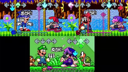 Friday Night Funkin_ VS Dorkly Luigi + VS Mario & Sonic _ For Hire Song (FNF Mod_Hard)