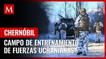 Fuerzas ucranianas entrenan en pueblo fantasma de Chernóbil ante tensión con Rusia