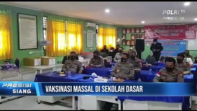 Tingkatkan Herd Immunity, Kapolda Kepri Tinjau Vaksinasi Serentak Secara Virtual Di Sdn 001 Sagulung Kota Batam