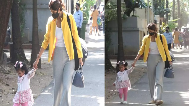 Shilpa Shetty बेटी Samisha के साथ सड़कों पर यूं आईं नजर , लाडली का हाथ थामे Video Viral | FilmiBeat