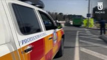 Herida grave una mujer arrollada por un autobús en una vía de servicio de la A-6 a la entrada de Madrid