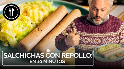 SALCHICHAS con REPOLLO en OLLA EXPRESS: Una receta lista en 10 minutos