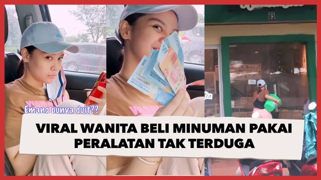 Viral Wanita Beli Minuman Pakai Peralatan Tak Terduga, Jerome Polin Sampai Beri Respon
