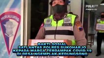 Satlantas Polres Sukoharjo Berikan Bansos dan Bagikan Masker kepada Warga Kecamatan Bulu