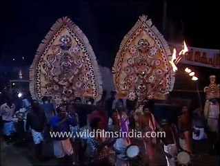 Celebrating Padayani festival in Kerala