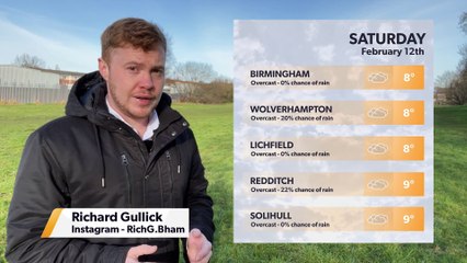 Daily Weather report for Birmingham 11 February