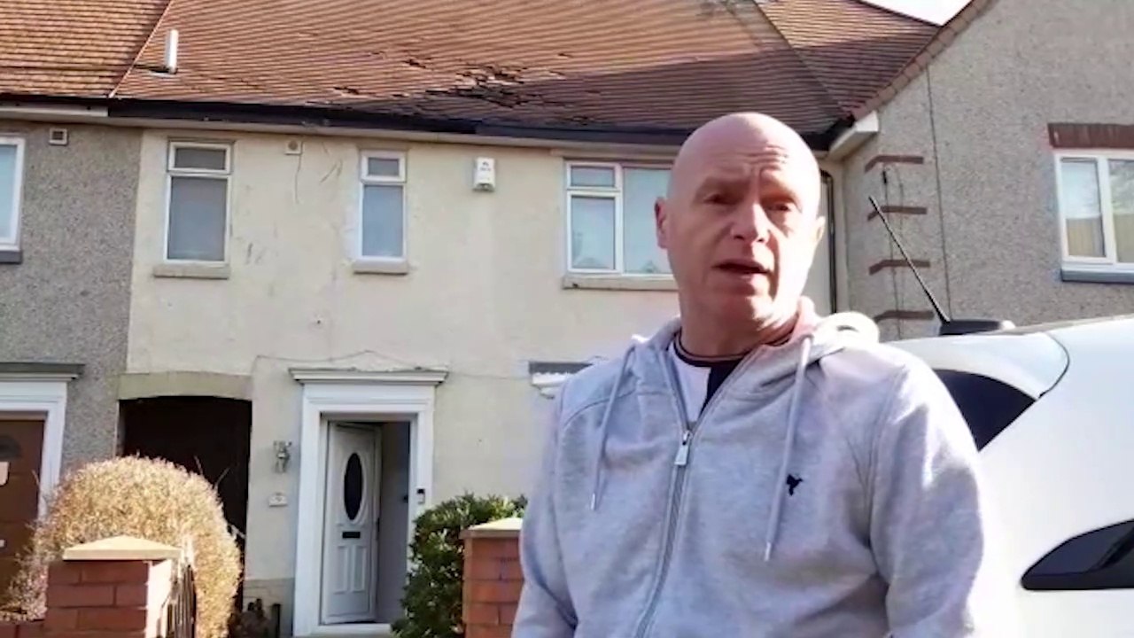 Resident John Scott talks about damage to his home from Storm Malik