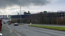 Aftermath of fire in industrial building in Sheepscar, Leeds