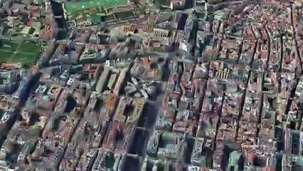 Download Video: Sobrevolando el hospital de Maudes en Madrid