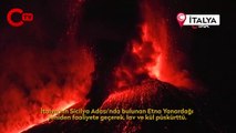 İtalya'daki Etna Yanardağı lav ve kül püskürttü