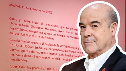 El agradecimiento de Antonio Resines a los sanitarios