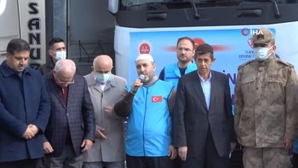 4 yardım tırı Siirt'ten İdlib kentine doğru yola çıktı