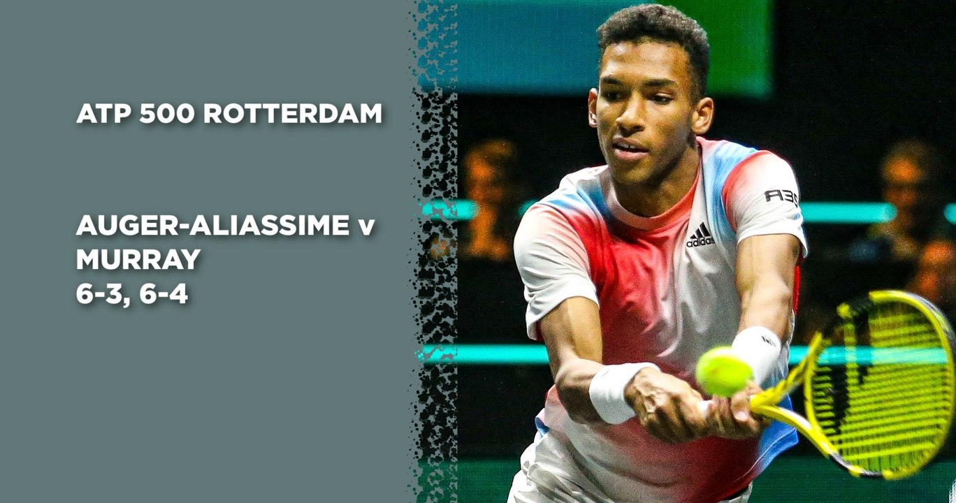Auger-Aliassime beats Murray to reach Rotterdam quarter-finals