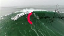 Surfers take on the big waves at the Tow Surfing Challenge in Portugal