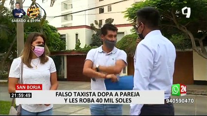 Pareja denuncia que taxista los dopó y extrajo más de 40 mi soles de sus cuentas bancarias