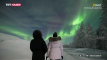 İsveç'te gökyüzü yeşil ve beyaz ışıkların dansı ile aydınlandı