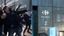 Des agriculteurs jettent des œufs sur Carrefour pour réclamer une revalorisation des prix