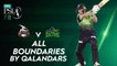 All Boundaries By Qalandars | Lahore Qalandars vs Multan Sultans | Match 17 | HBL PSL 7 | ML2G