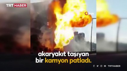 Beyrut’ta akaryakıt yüklü kamyon patladı