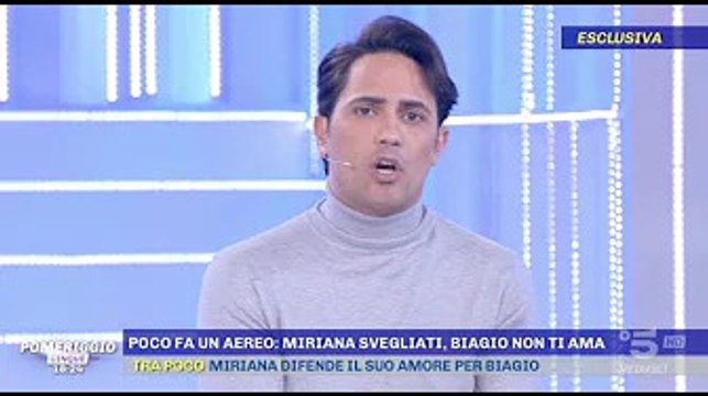 Biagio D'Anelli si difende dalle accuse a Pomeriggio Cinque Mio amore per Miriana è pulito Ore fa