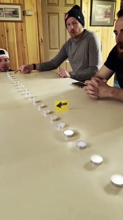 Jeu de souffle avec des bougies