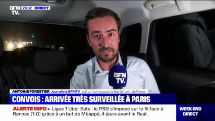 Le "convoi de la liberté" parti de Reims arrive en Île-de-France