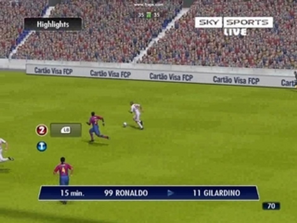 Superb goal by Gilardino  AC Milan in PES2008 Online