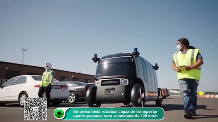 Empresa testa robotáxi capaz de transportar quatro pessoas com velocidade de 120 kmh