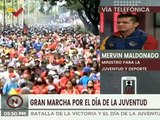 Ministro Mervin Maldonado invitó a la juventud revolucionaria a marchar este 12 de febrero