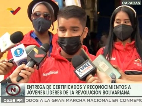 Entérate | Se realizó entrega de Certificados y Reconocimientos a jóvenes Líderes de la Revolución Bolivariana