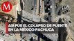 Reabren circulación en la carretera México-Pachuca tras caída de puente vehicular