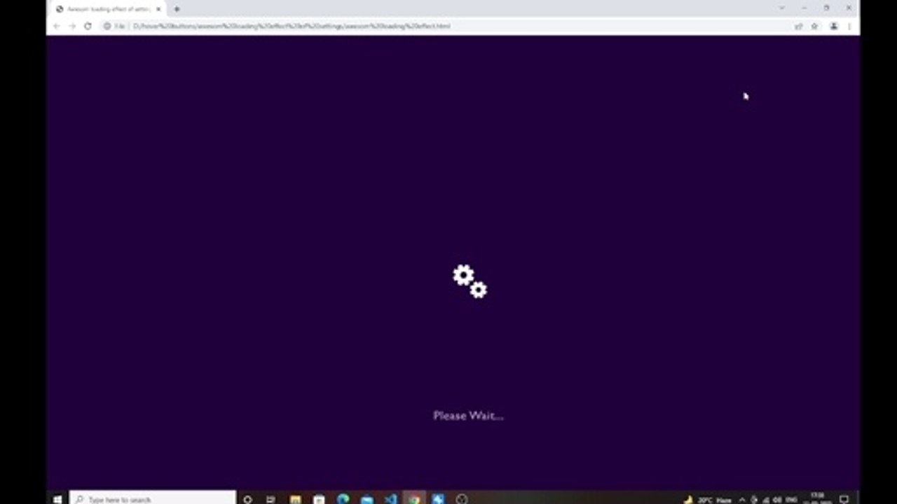 Gear icon loading effect using html css/Rotating gears loading effect using/loading effect in html #Lo_Limit_Code/Amazing Loading Animation Using Only HTML & CSS/Loading Animation using HTML & CSS