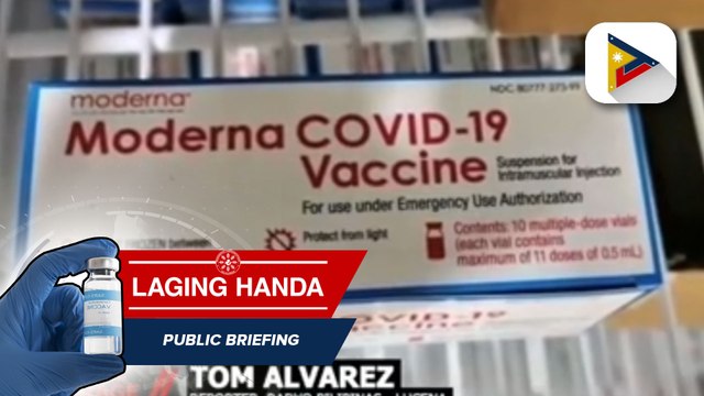 LGU Biñan, Laguna, tumanggap ng donasyong 7-K Moderna vaccines mula sa Metro Pacific Tollways Corp.