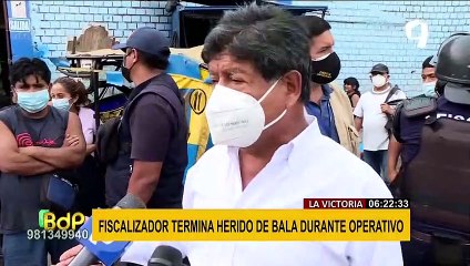 Fiscalizador de municipalidad de La Victoria fue herido de bala durante operativo