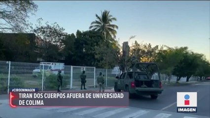 Abandonan dos cuerpos afuera de Universidad de Colima