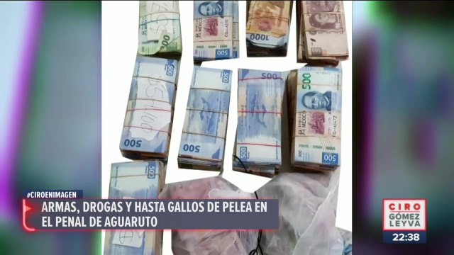 Dinero, armas y drogas decomisan en operativo en penal de Sinaloa