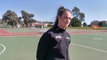 Estelle Margetts speaks ahead Tasmania Netball League grand final